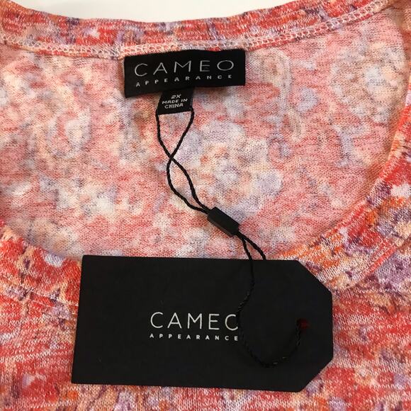 Dia & Co Subscription Box Cameo Appearance Sz 2X NWT Tie Front Blouse Top - Picture 3 of 8